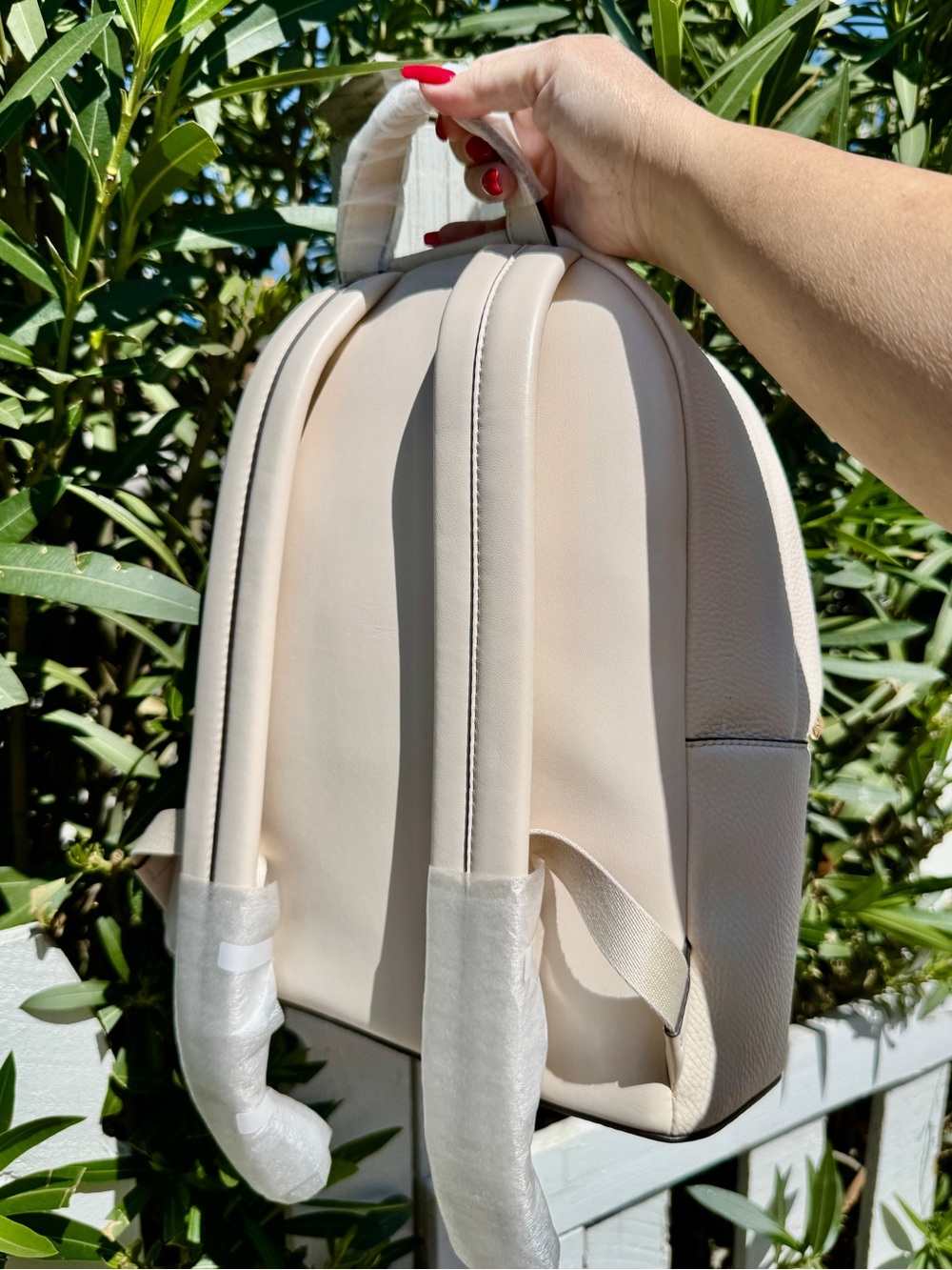 MICHAEL KORS Light Cream Slater Medium Leather Backpack NWT - Picture 4 of 4